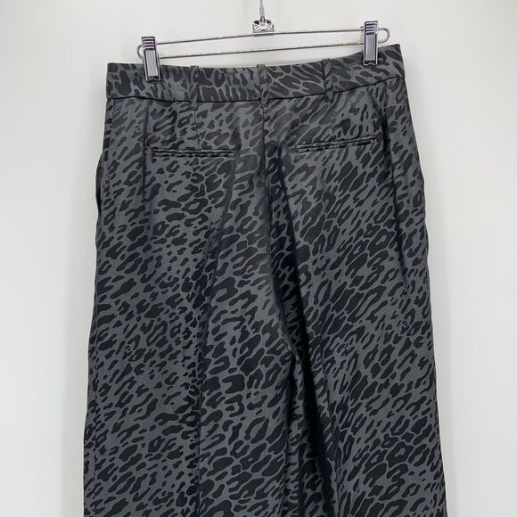 Equipment Arwen Pants Womens 2 Leopard Print Grey Silk‎ Wide Leg Preppy Mob Wife - Picture 6 of 13